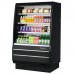 Turbo Air TOM-40MB-SP-N 39 Mid-Height Vertical Open Display Merchandiser w/ Stainless Steel Interior & Solid Side Panels - 9 Cu. Ft.