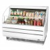 Turbo Air TOM-40SW-N 39 Horizontal Open Display Merchandiser, Slim Line, White - 3 Shelves