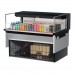 Turbo Air TOM-48L-UF-B-1SI-N 48 Low Profile Black Drop-In Horizontal Open Display Case w/ Glass Side Panel - 6 Cu. Ft.