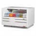 Turbo Air TOM-48UC-W-N 48 Low Profile White Drop-In Horizontal Open Display Case w/ Solid Side Panel - 7 Cu. Ft.