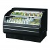 Turbo Air TOM-50LB-SP-N 51 Low-Profile Horizontal Open Display Merchandiser w/ Stainless Steel Interior & Solid Side Panels - 10 Cu. Ft.