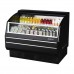 Turbo Air TOM-50SB-SP-A-N 51 Slim-Profile Horizontal Open Display Merchandiser w/ Black Interior, Mirrored Sides & Solid Side Panels - 9 Cu. Ft.