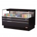 Turbo Air TOM-60L-UF-B-1S-N 59 Low Profile Black Horizontal Open Display Case w/ Glass Side Panel - 8 Cu. Ft.