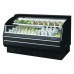Turbo Air TOM-60LB-SP-N 63 Low-Profile Horizontal Open Display Merchandiser w/ Stainless Steel Interior & Solid Side Panels - 12 Cu. Ft.