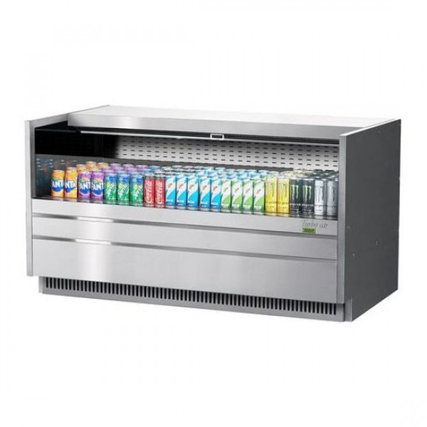 Turbo Air TOM-60UC-S-N 60 Low Profile Stainless Steel Drop-In Horizontal Open Display Case w/ Solid Side Panel - 9 Cu. Ft. Turbo Air TOM-60UC-S-N 60 Low Profile Stainless Steel Drop-In Horizontal Open Display Case w/ Solid Side Panel - 9 Cu. Ft.