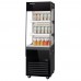 Turbo Air TOM20-60N-B 20 Black Slim-Profile Vertical Open Display Merchandiser w/ Glass Side Panels - 3 Cu. Ft.
