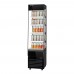 Turbo Air TOM20-75N-B 20 Black Slim-Profile Vertical Open Display Merchandiser w/ Glass Side Panels - 5 Cu. Ft.
