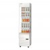 Turbo Air TOM20-75N-W 20 White Slim-Profile Vertical Open Display Merchandiser w/ Glass Side Panels - 5 Cu. Ft.