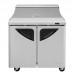 Turbo Air TST-36SD-N6 36 Super Deluxe Series 2 Door Sandwich/Salad Refrigerated Prep Table - (10) x 1/6 Pan