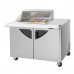Turbo Air TST-48SD-12M-N-CL Super Deluxe Series 48 Clear Lid Two Door Mega Top Prep Table & Work Station w/ 12-Pan Top - 15 Cu. Ft.