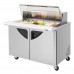 Turbo Air TST-48SD-18-N-CL Super Deluxe Series 48 Clear Lid Two Door Mega Top Prep Table w/ 18-Pan Top - 15 Cu. Ft.