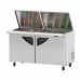 Turbo Air TST-60SD-24-N-FL Super Deluxe Series 60 Flat Lid Two Door Mega Top Prep Table w/ 24-Pan Top - 19 Cu. Ft.