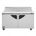 Turbo Air TST-60SD-N 60 Super Deluxe Series 2 Door Sandwich/Salad Refrigerated Prep Table - (16) x 1/6 Pan