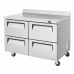 Turbo Air TWF-48SD-D4-N 48 Super Deluxe Series Four Drawer Worktop Freezer - 12 Cu. Ft.