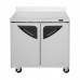 Turbo Air TWR-36SD-N6 36 Two Section Worktop Refrigerator - 9 Cu. Ft.