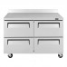 Turbo Air TWR-48SD-D4-N 48 Four Drawer Worktop Refrigerator - 12 Cu. Ft.