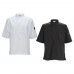 Winco UNF-9W3XL White Short Sleeved Chefs Shirt with Tapered Fit, Size 3XL