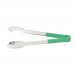 Winco UTPH-16G 16 Stainless Steel Utility Tongs with Green Polypropylene Handle