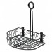 Winco WBKH-6SB Round Black Wire Condiment Caddy, 6-1/4