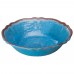 Winco WDM001-406 Luzia 7-1/2 Blue Round Melamine Hammered Soup/Cereal Bowl