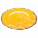 Winco WDM001-602 Ardesia Luzia Yellow Melamine Hammered Plate, 11