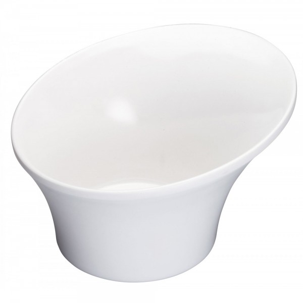 Winco WDM004-201 Priscila 6-1/2 White Round Angled Melamine Soup/Cereal Bowl