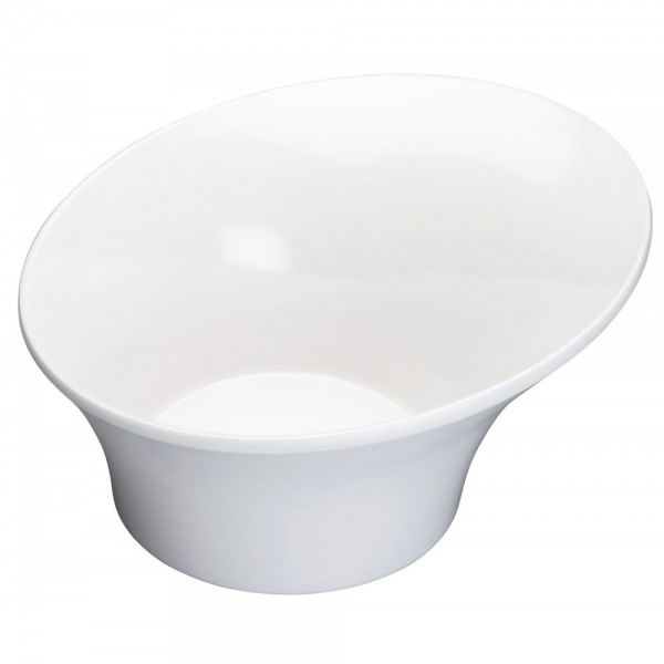 Winco WDM004-203 Priscila 8-1/2 White Round Angled Melamine Soup/Cereal Bowl