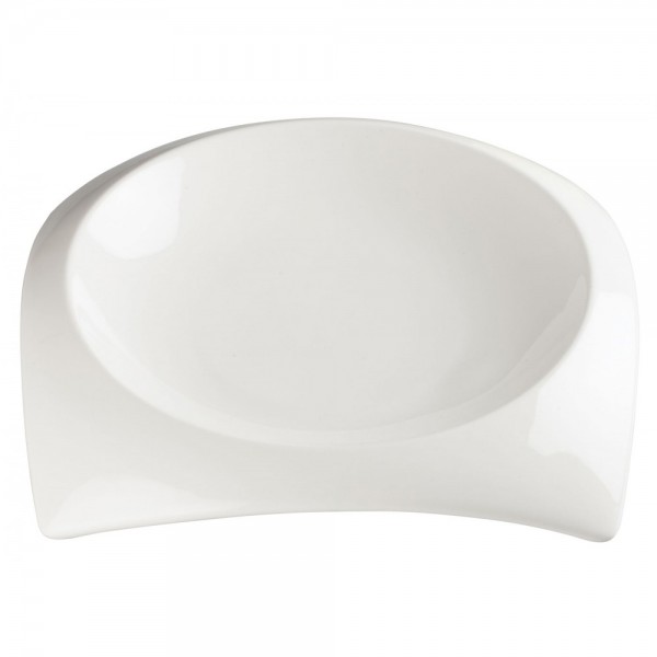 Winco WDP005-103 Ardesia Carzola 10 Porcelain Bright White Square Deep Bowl