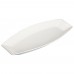 Winco WDP017-110 Ardesia Loures Porcelain Bright White Oval Plate, 15-1/4 x 6-1/2