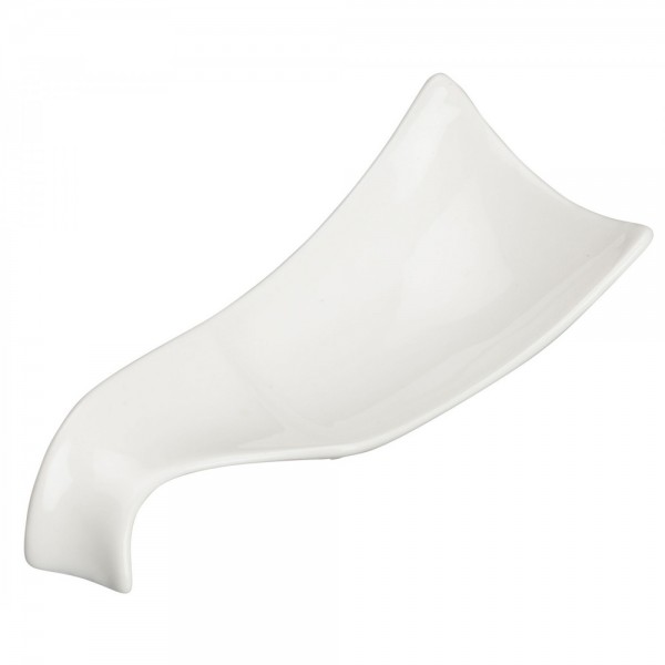 Winco WDP021-112 Ardesia Mescalore Porcelain Bright White Plate, 8-1/8 x 3-1/8