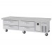 Beverage-Air WTFCS84HC-89 89 Four Drawer Freezer Chef Base w/ Extended Top - 17 Cu. Ft.