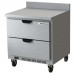 Beverage Air WTFD32AHC-2-FIP 32 Two Drawer Worktop Freezer w/ Foamed-In Place Backsplash - 7 Cu. Ft.