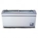 Wowcooler XS500YX 58" Curved Glass Top Display Ice Cream Freezer with LED Lighting - 17.7 Cu. Ft.