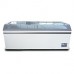 Coldline XS700YX 79" Curved Glass Top Display Ice Cream Freezer with LED Lighting - 24.7 Cu. Ft.