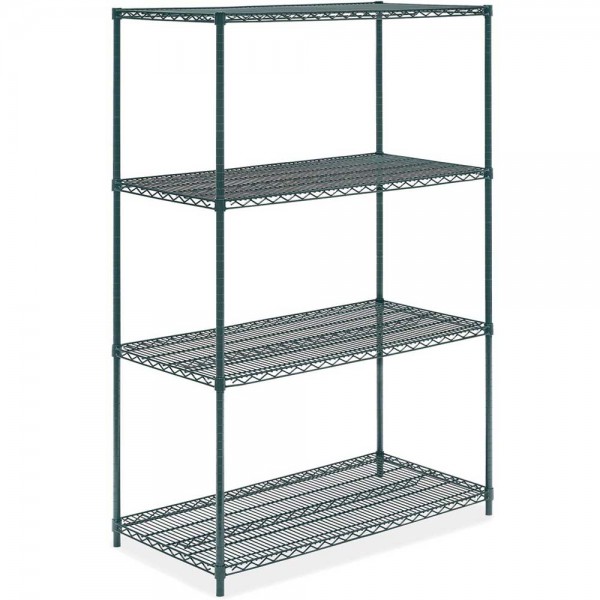 24D x 48L x 64H Green Epoxy Wire Shelving Kit, 4-Shelf, NSF Listed 24D x 48L x 64H Green Epoxy Wire Shelving Kit, 4-Shelf, NSF Listed