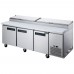 Dukers DPP90 90'' Triple Door Pizza Prep Table - 12 Pans