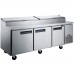 Dukers DPP90 90'' Triple Door Pizza Prep Table - 12 Pans