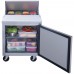 Dukers DSP29-8-S1 29" One Door Regular Top Refrigerated  Salad Prep Table
