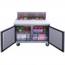 Dukers DSP48-12-S2 48" Double Door Regular Top Refrigerated Salad Prep Table