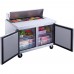 Dukers DSP48-12-S2 48" Double Door Regular Top Refrigerated Salad Prep Table
