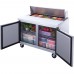Dukers DSP48-12-S2 48" Double Door Regular Top Refrigerated Salad Prep Table