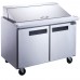 Dukers DSP48-18M-S2 48" Two Door Mega Top Refrigerated Salad Prep Table