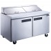 Dukers DSP60-16-S2 60" Double Door Regular Top Refrigerated Salad Prep Table