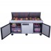 Dukers DSP72-30M-S3 72" Triple Door Mega Top Refrigerated Salad Prep Table