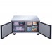 Dukers DUC60F 60'' Double Door Undercounter Freezer- 15.53 Cu. Ft.