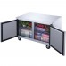 Dukers DUC48F 48'' Double Door Undercounter Freezer - 12.21 Cu. Ft.