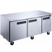 Dukers DUC72F 72'' Triple Door Undercounter Freezer - 18.96 Cu. Ft.