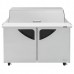 Turbo Air TST-48SD-18-N-DS 48 inch Double Door Dual Sided Refrigerated Sandwich/Salad Prep Table