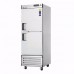 Everest EBWRH2 29-1/4 inch One Section Two Half Door Upright Reach-In Refrigerator