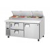 Everest EPPR2-D2 72 inch Double Drawer & Single Door Pizza Prep Table